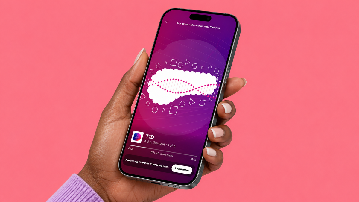 Animated Spotify advertising example by Jolt Studio